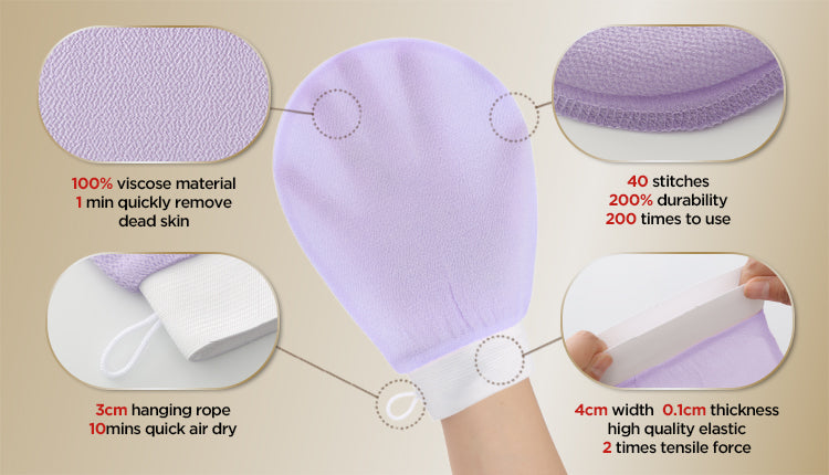 Exfoliating Shower Brush Glove for Luxurious Bath-Time