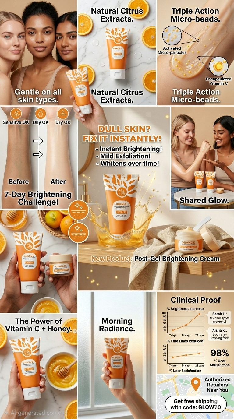 Orange Brightening Exfoliating Gel pack of 2