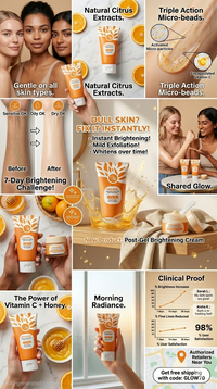 Orange Brightening Exfoliating Gel pack of 2